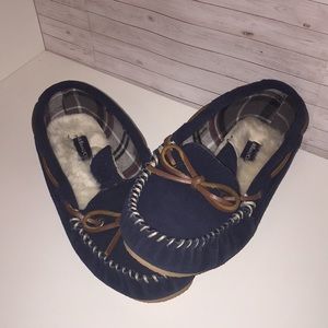 NWOT Navy Blue Bass Moccasins